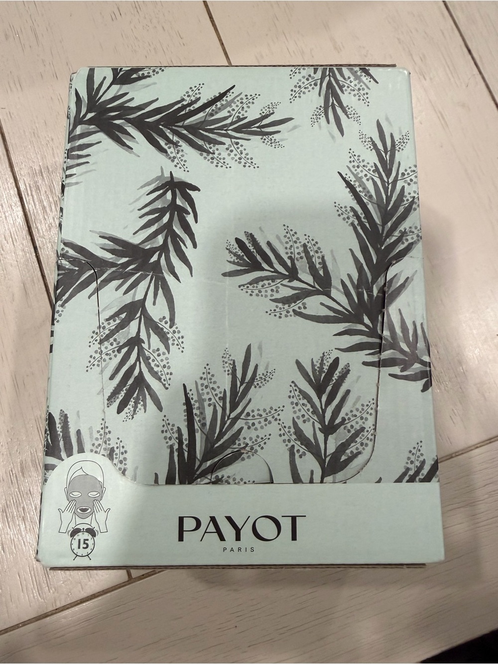 Payot Paris Skincare Mask Pack - Mint Green with Charcoal Leaf Print
